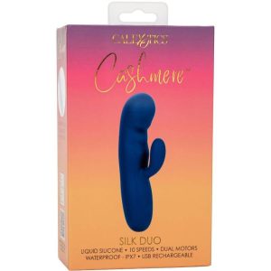 VIBRADOR RABBIT CASHMERE SILK DUO (AZUL) - Image 12