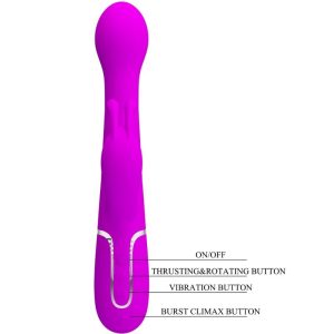 VIBRADOR RABBIT 3 EM 1 DEJON MULTIFUNÇÃO (ROXO) - Image 9