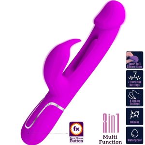 VIBRADOR RABBIT 3 EM 1 COM LÍNGUA KAMPAS (ROXO) - Image 10