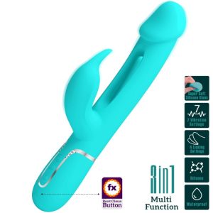 VIBRADOR RABBIT 3 EM 1 COM LÍNGUA KAMPAS (AQUA) - Image 10