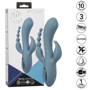 VIBRADOR RABBIT TRIPLE ECSTASY (CINZENTO) - Image 2