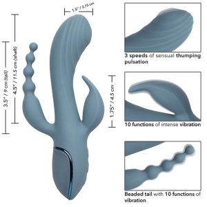 VIBRADOR RABBIT TRIPLE ECSTASY (CINZENTO) - Image 9