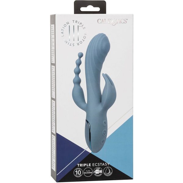 VIBRADOR RABBIT TRIPLE ECSTASY (CINZENTO)