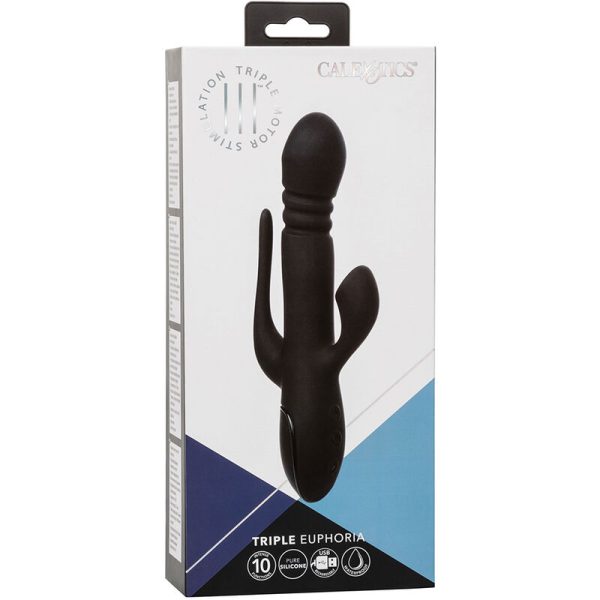 VIBRADOR RABBIT TRIPLE EUPHORIA (PRETO)