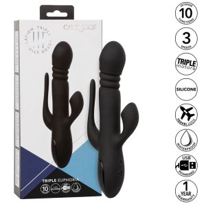 VIBRADOR RABBIT TRIPLE EUPHORIA (PRETO) - Image 2