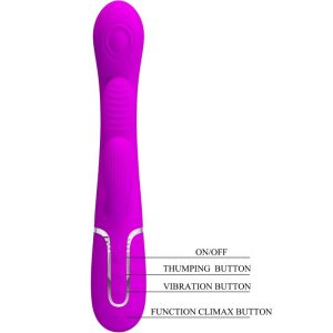 VIBRADOR RABBIT TRIPLO SHANIA MULTIFUNÇÃO (ROSA) - Image 5