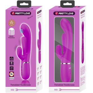 VIBRADOR RABBIT TRIPLO SHANIA MULTIFUNÇÃO (ROSA) - Image 8