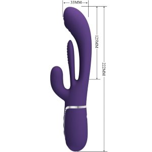 VIBRADOR RABBIT TRIPLO SHANIA MULTIFUNÇÃO (ROXO) - Image 9