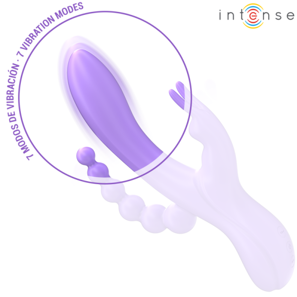 VIBRADOR TRIPLO MIKO (RABBIT E ESTIMULADOR ANAL)