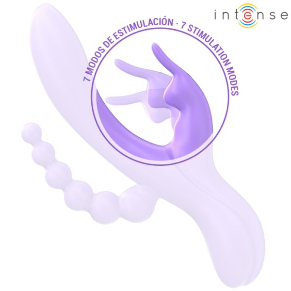 VIBRADOR TRIPLO MIKO (RABBIT E ESTIMULADOR ANAL)