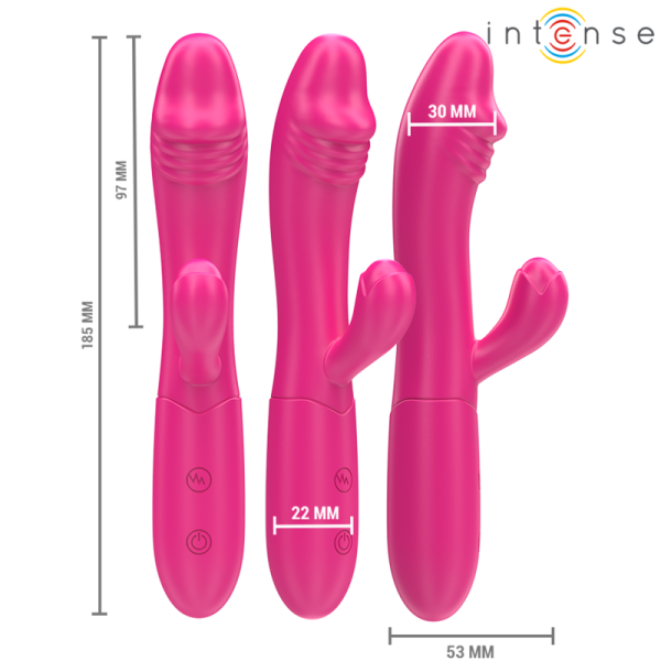 VIBRADOR RABBIT IVY FLEXÍVEL COM LÍNGUA (ROSA)