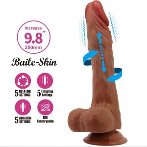 DILDO REALÍSTICO VIBRATÓRIO CALISTO | 25 CM 10 DILDO REALÍSTICO VIBRATÓRIO