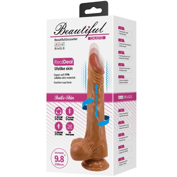 DILDO REALÍSTICO VIBRATÓRIO CALISTO | 25 CM 9 DILDO REALÍSTICO VIBRATÓRIO CALISTO | 25 CM