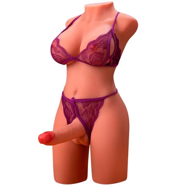 TORSO FEMININO COM PÉNIS E VIBRAÇÃO LADY BOY MIAH | 55 CM 3 TORSO FEMININO COM PÉNIS E VIBRAÇÃO LADY BOY MIAH | 55 CM