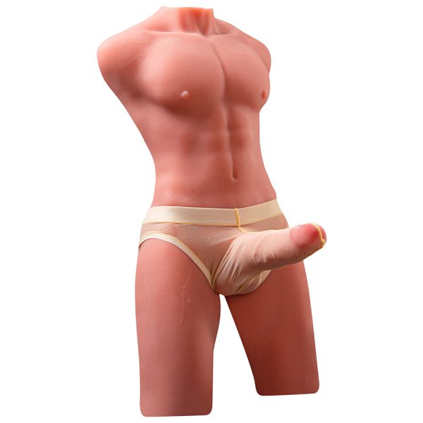 TORSO MASCULINO COM PÉNIS E VIBRAÇÃO JASON | 55 CM
