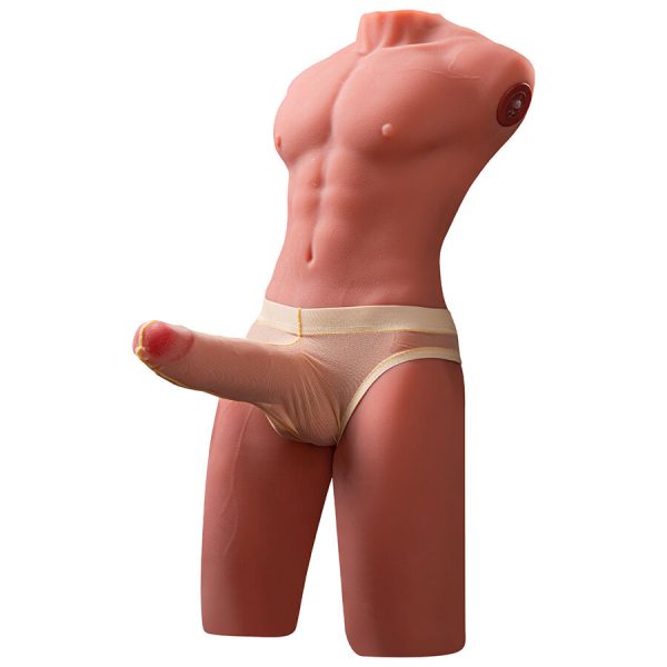 TORSO MASCULINO COM PÉNIS E VIBRAÇÃO JASON | 55 CM