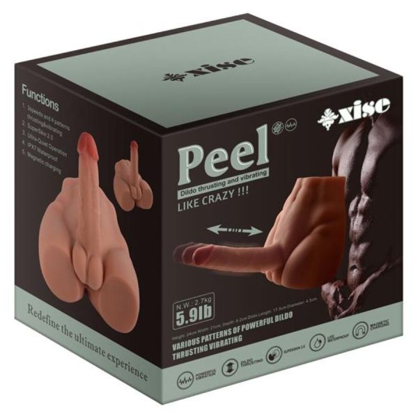 MASTURBADOR COM PÉNIS PEEL (COM THRUSTING) | 17,5 CM