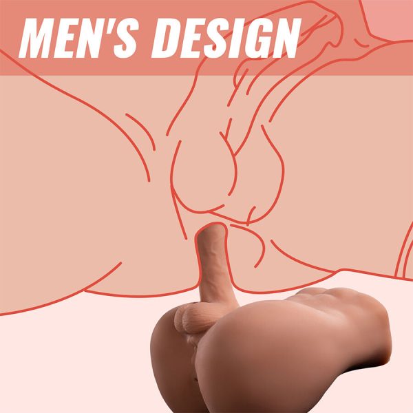 MASTURBADOR COM PÉNIS E ÂNUS BERTLETT (COM THRUSTING) | 18 CM 5 MASTURBADOR COM PÉNIS E ÂNUS BERTLETT (COM THRUSTING) | 18 CM