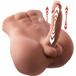 MASTURBADOR COM PÉNIS E ÂNUS BERTLETT (COM THRUSTING) | 18 CM 10 MASTURBADOR COM PÉNIS