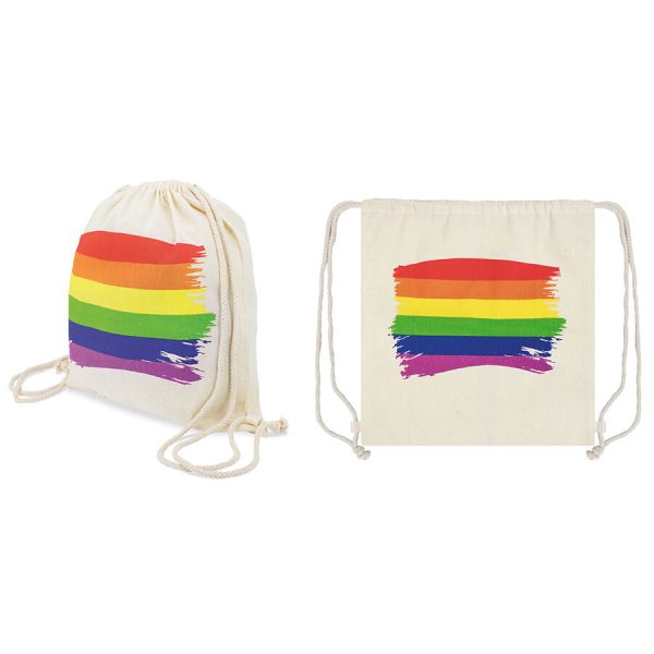 MOCHILA DE ALGODÃO BANDEIRA LGBT