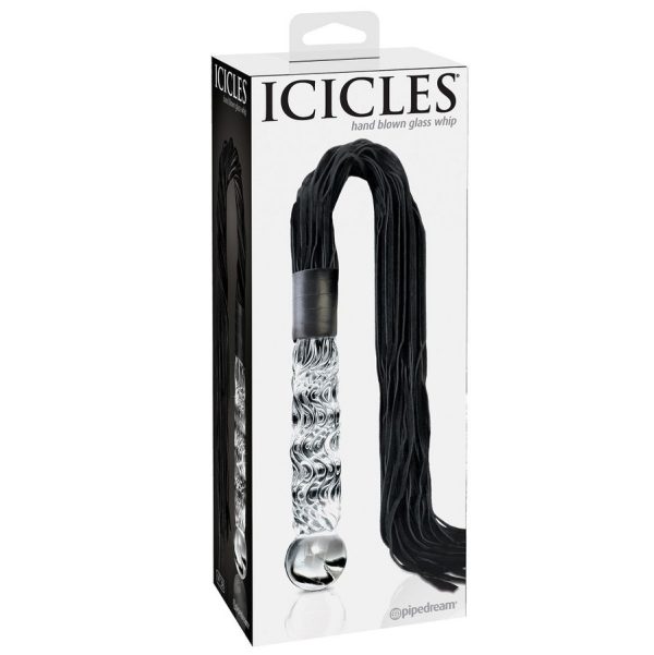 CHICOTE COM PEGA DE VIDRO SOPRADO ICICLES N. 38