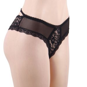 TANGA DE RENDA FLORAL QUEEN