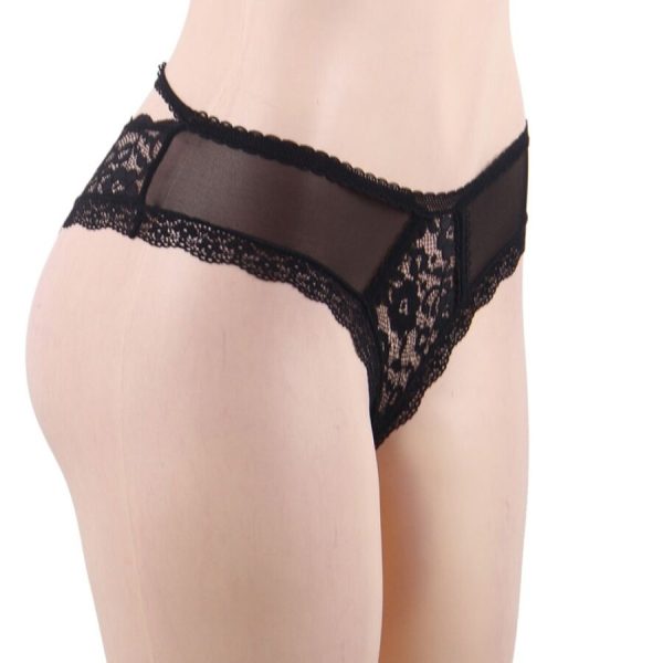 TANGA DE RENDA FLORAL QUEEN