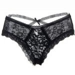 TANGA DE RENDA FLORAL QUEEN LINGERIE