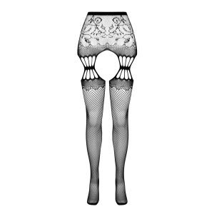 COLLANTS COM EFEITO DE LIGAS S027 PRETAS EROTIC LINE PASSION - Image 5