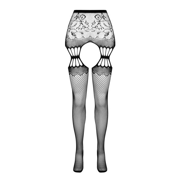 COLLANTS COM EFEITO DE LIGAS S027 PRETAS EROTIC LINE PASSION