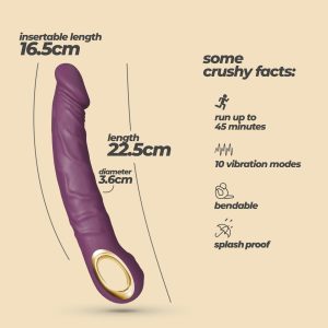 VIBRADOR FLEXÍVEL MAGNUS BEND ROXO CRUSHIOUS - Image 8