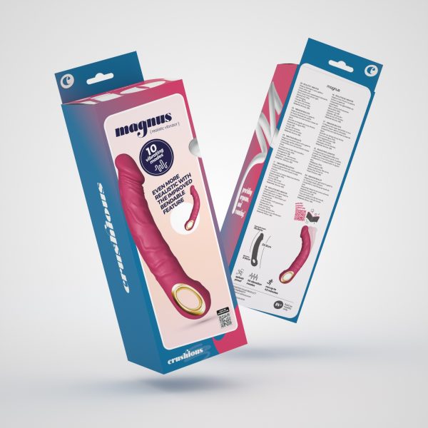 VIBRADOR FLEXÍVEL MAGNUS BEND ROSA CRUSHIOUS