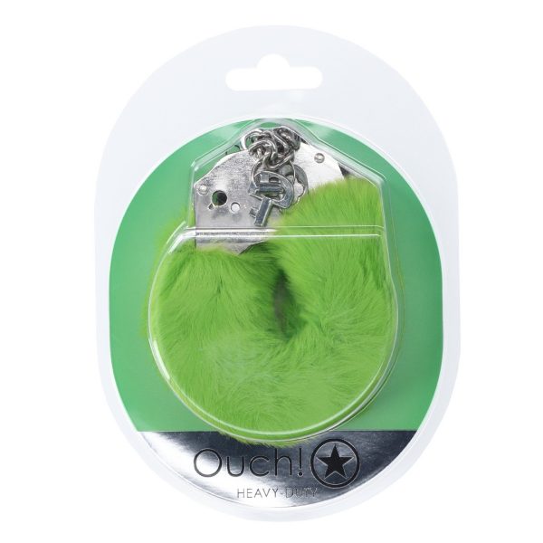 ALGEMAS COM PELÚCIA HEAVY-DUTY FLUFFY VERDE OUCH!