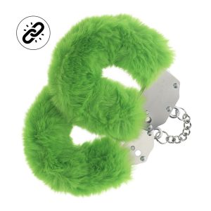 ALGEMAS COM PELÚCIA HEAVY-DUTY FLUFFY VERDE OUCH! - Image 1