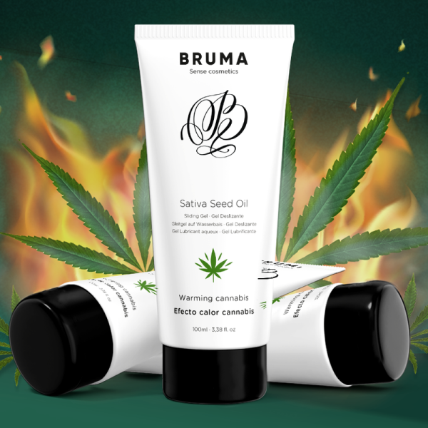 GEL DESLIZANTE BRUMA EFEITO CALOR (SABOR CANNABIS) | 100 ML