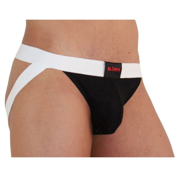 JOCKSTRAP BRILHANTE BURN 004 (PRETO / BRANCO) | TAMANHO M