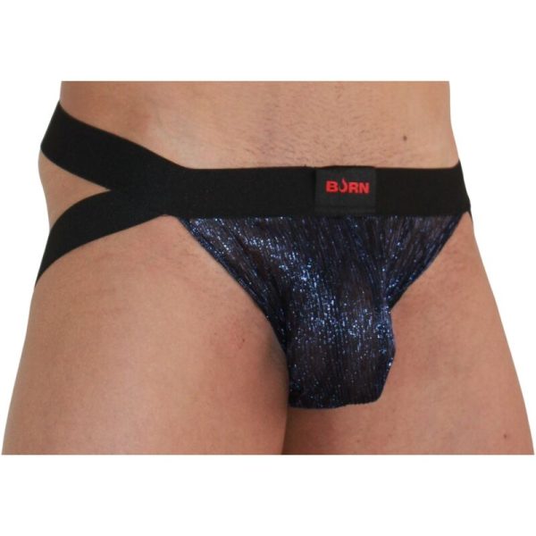 JOCKSTRAP BRILHANTE BURN 003 (AZUL / PRETO) | TAMANHO XL