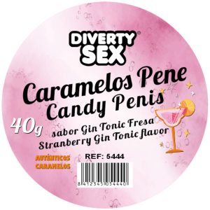 DIABLO PICANTE - 20 CARAMELOS CON FORMA DE PENE CON SABOR GIN TONIC - Image 1