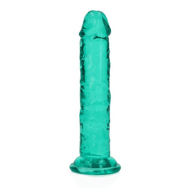 DILDO STRAIGHT REALISTIC CRYSTAL CLEAR 6 /14,5 CM VERDE REALROCK