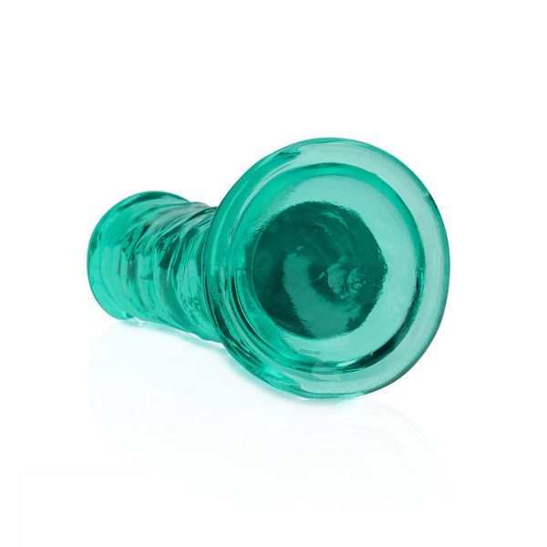DILDO STRAIGHT REALISTIC CRYSTAL CLEAR 6 /14,5 CM VERDE REALROCK