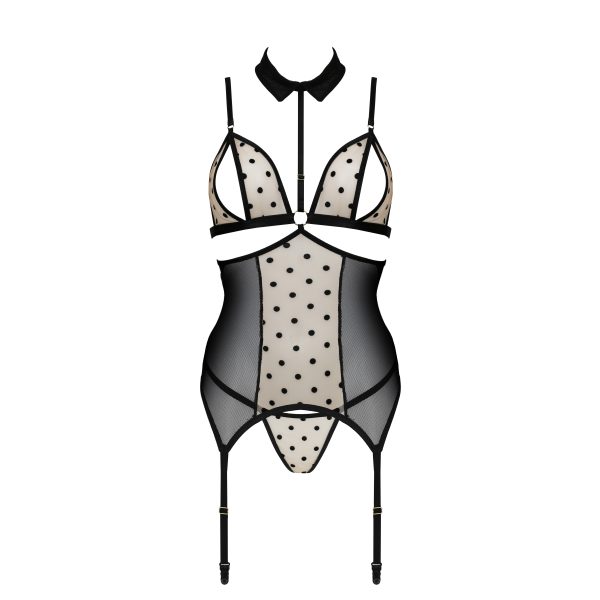 CORPETE E TANGA DOMINICA BEGE DEVIL COLLECTION PASSION