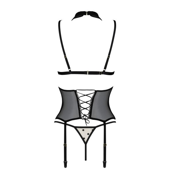 CORPETE E TANGA DOMINICA BEGE DEVIL COLLECTION PASSION