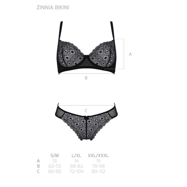 CONJUNTO DE 2 PEÇAS ZINNIA BIKINI PRETO ECO PASSION