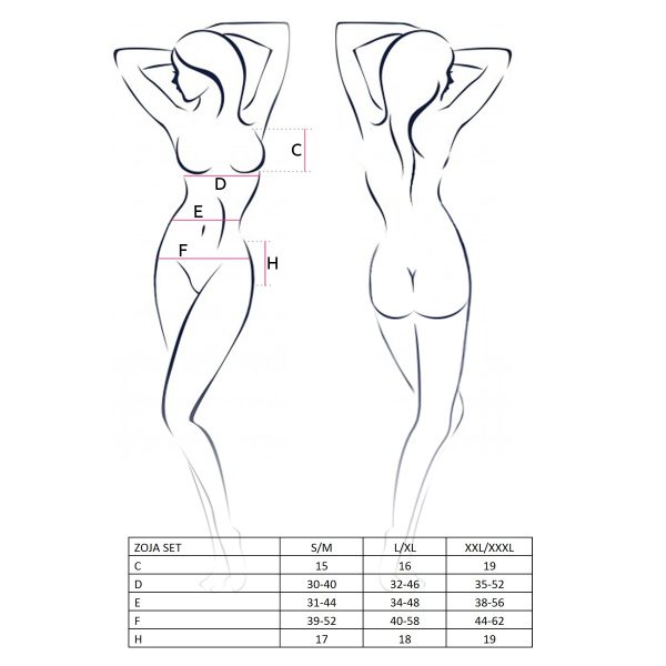 CONJUNTO DE 3 PEÇAS ZOJA PRETO PASSION 2 CONJUNTO DE 3 PEÇAS ZOJA PRETO PASSION