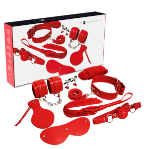 KIT DE ACESSÓRIOS BDSM EXPERIENCE (VERMELHO) 4 KIT DE ACESSÓRIOS BDSM EXPERIENCE (VERMELHO)