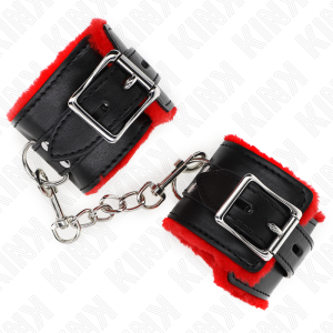 ALGEMAS BDSM FORRADAS FUROS QUADRADOS (VERMELHO / PRETO) | 17-29 CM X 6 CM - Image 4