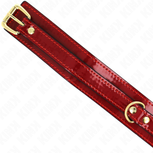 COLEIRA BDSM KINK (VERMELHO VINHO + DOURADO) | 29-42.5 CM X 4 CM - Image 5