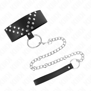 COLEIRA BDSM V COM TRELA 65 CM | 36-43 CM X 5 CM - Image 2