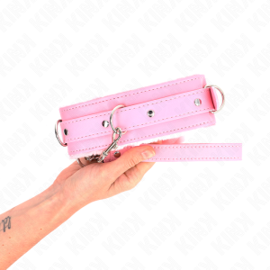 COLEIRA BDSM COM TRELA 65 CM (ROSA) | 36-42 CM X 5.5 CM - Image 3