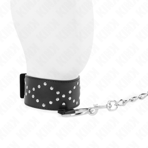 COLEIRA BDSM TACHAS COM TRELA 65 CM #3 | 36-43 CM X 5 CM - Image 3